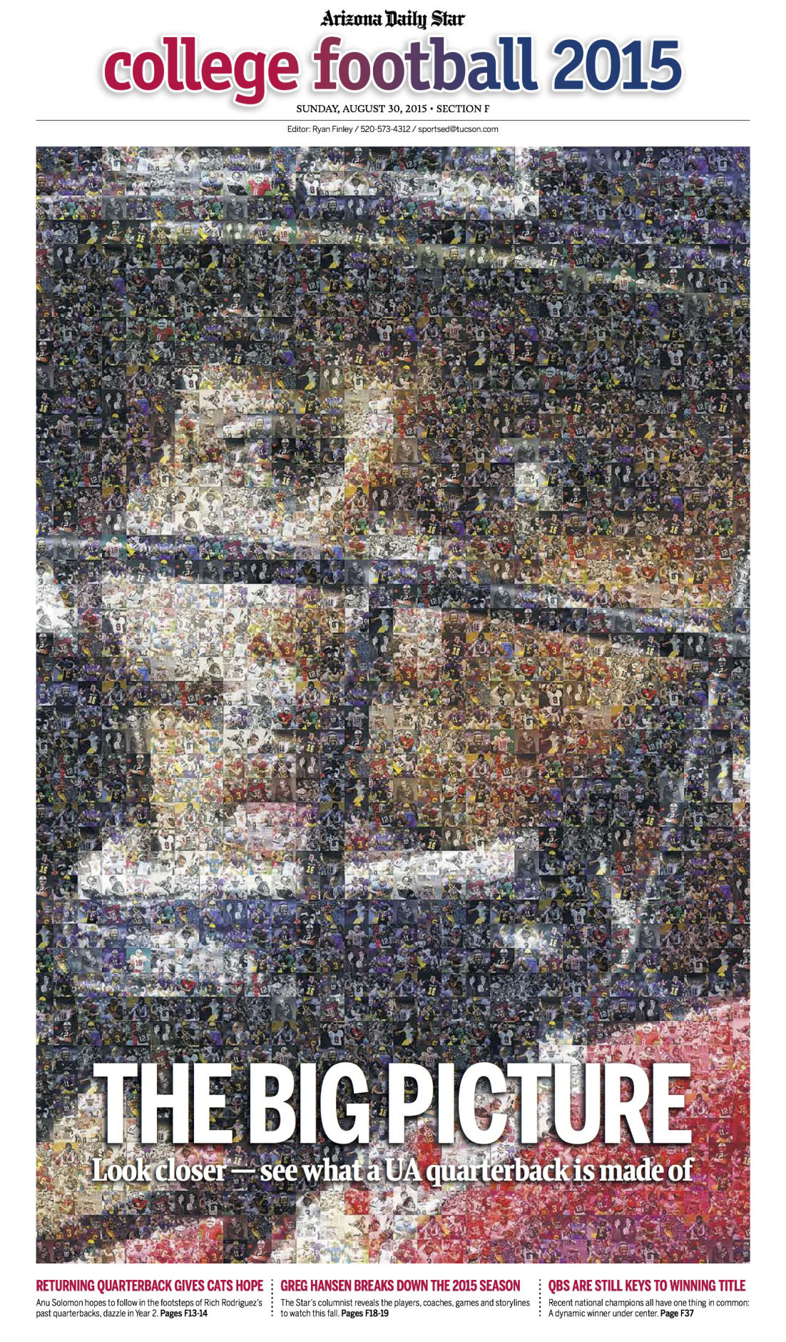 College football special section cover